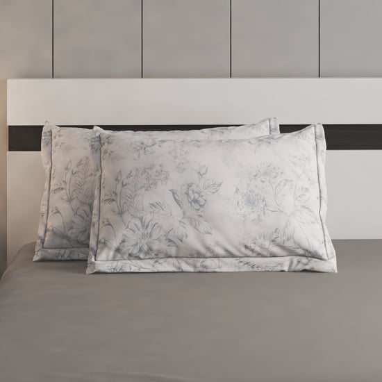Ezra Zahra Set of 2 Floral Print Pillow Covers - 70x45cm