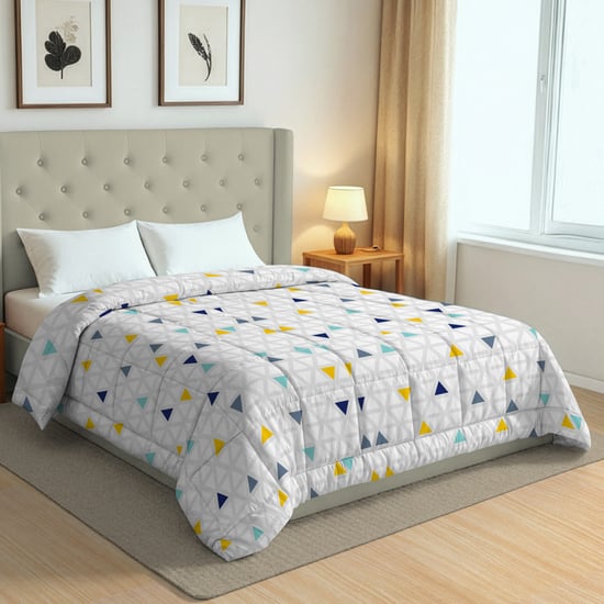 SWAYAM Big Boss Microfibre Geometric Print Double Comforter