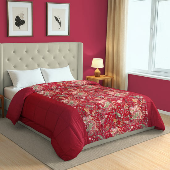 SWAYAM Shades of Paradise Cotton Floral Print Double Comforter