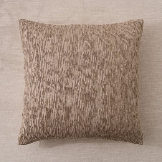 Bohemia Orna Jute Embroidered Filled Cushion - 45x45cm
