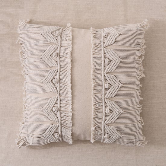 Bohemia Rustic Macrame Filled Cushion - 45x45cm