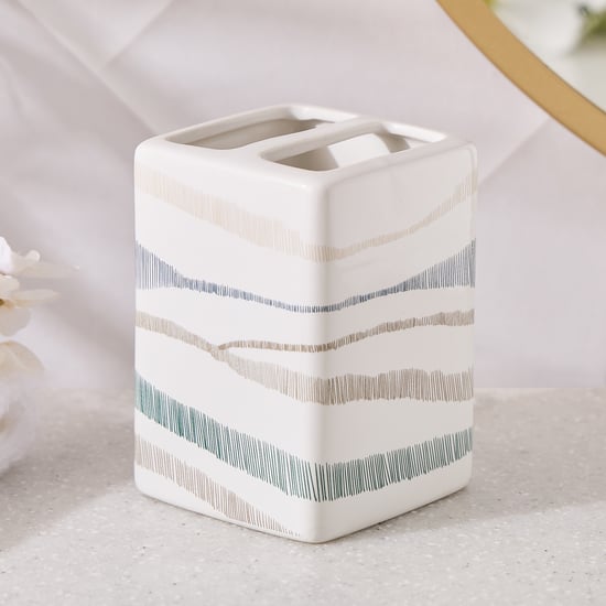 Mekong Aura Ceramic Printed Tooth Brush Holder
