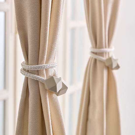 Oak Geometric Set of 2 Curtain Tiebacks - 45cm