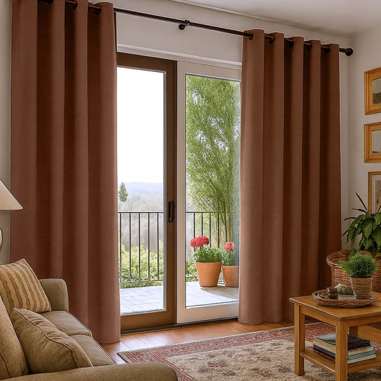 DECO WINDOW Blancot Set of 2 Blackout Door Curtains - 6.9ft (213cm)