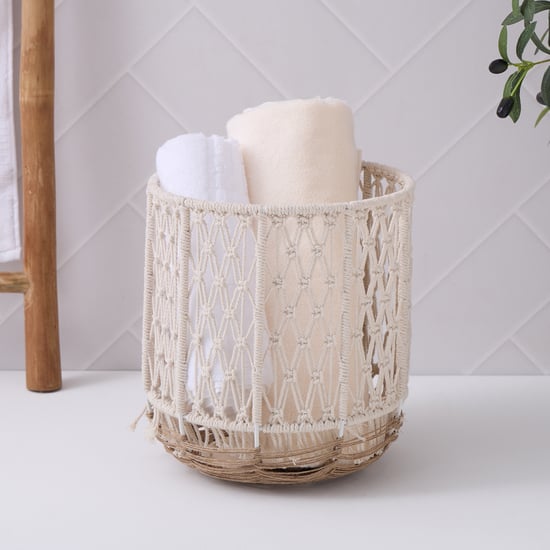 Wilton Macrame Knitted STORAGE BASKET