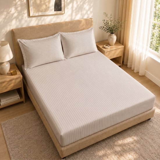 Juniper Striped 3Pcs Queen Bedsheet Set