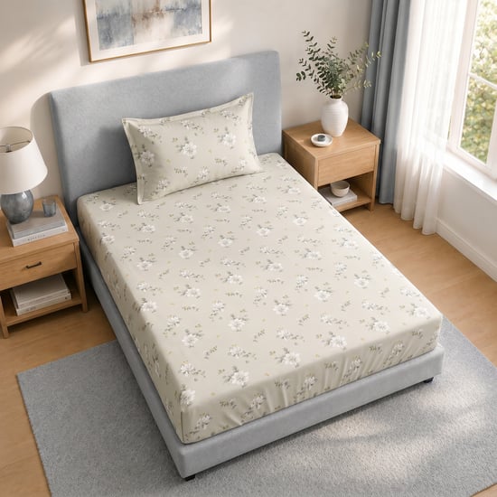 Juniper Floral Print 2Pcs Single Bedsheet Set