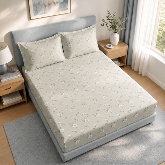 Juniper Floral Print 3Pcs Queen Bedsheet Set