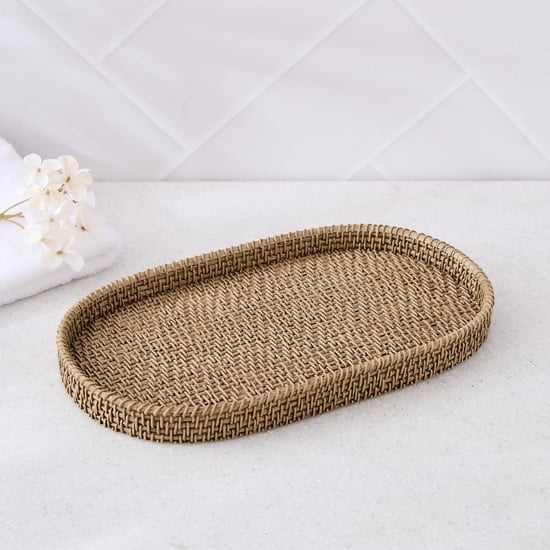 Nova Earthbound Rattan Polyresin Tray