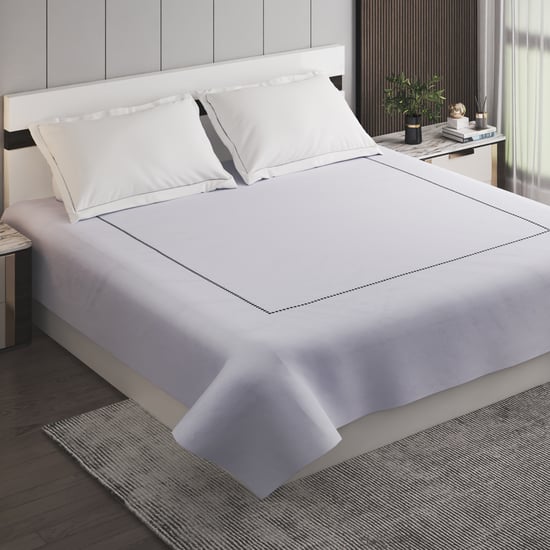 Hotel Luxe Polka Embroidered Double Duvet Cover