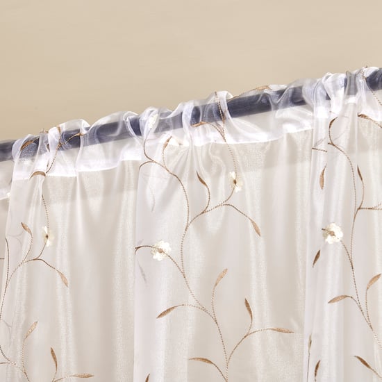 Eren Set of 4 Jacquard Light Filtering and Sheer Door Curtains - 7.54ft (270cm)