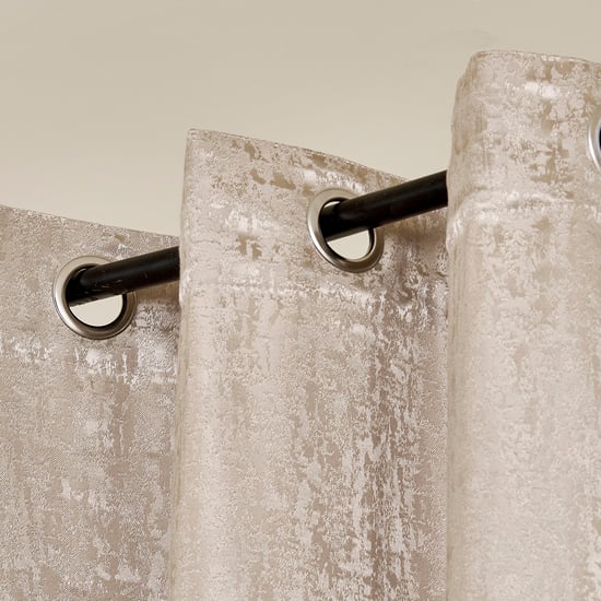 Eren Set of 4 Jacquard Light Filtering and Sheer Door Curtains - 7.54ft (270cm)
