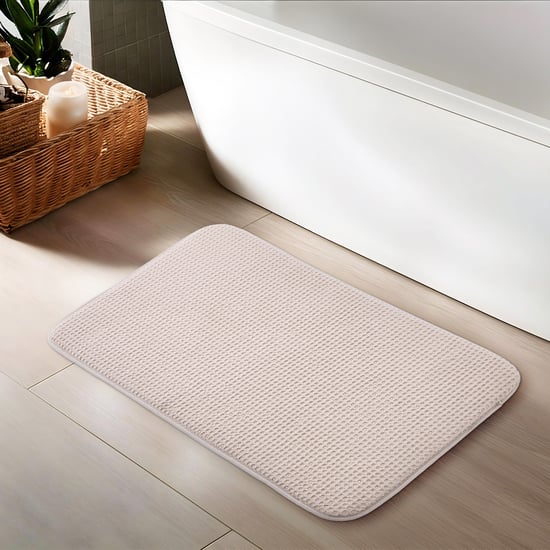 Buttercup Waffle Anti-Slip Bath Mat - 80x50cm