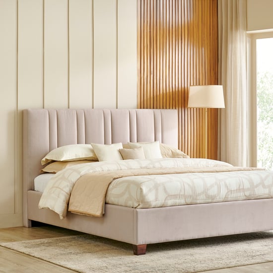 Stellar Elite NXT Ameila King Bed with Hydraulic Storage - Cream