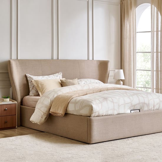 Ivy Sage King Bed with Hydraulic Storage - Taupe