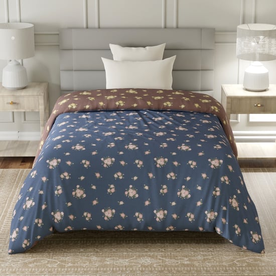 LAYERS Lumina Floret Cotton Floral Print Reversible Single Comforter