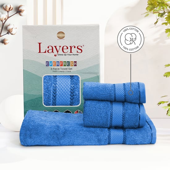 LAYERS Everfresh Set of 3 Cotton Towels