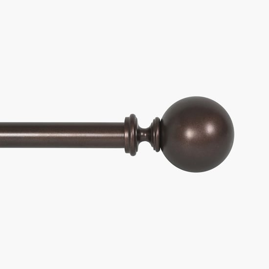 DECO WINDOW Extendable Single Curtain Rod - 25mm, Brown (18-44in)