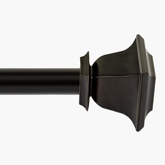 DECO WINDOW Extendable Single Curtain Rod - 25mm, Bronze (18-44in)