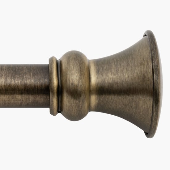 DECO WINDOW Extendable Single Curtain Rod - 25mm, Bronze (18-44in)