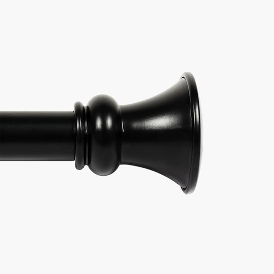 DECO WINDOW Extendable Single Curtain Rod - 25mm, Black (18-44in)