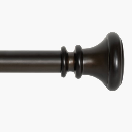 DECO WINDOW Extendable Single Curtain Rod - 25mm, Brown (18-44in)