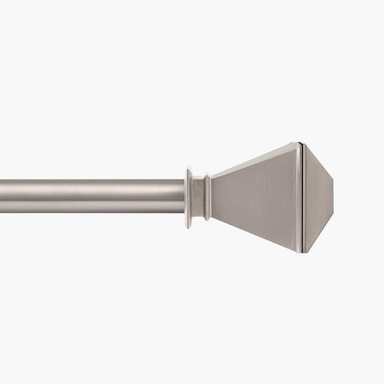 DECO WINDOW Extendable Single Curtain Rod - 19mm, Silver (18-44in)