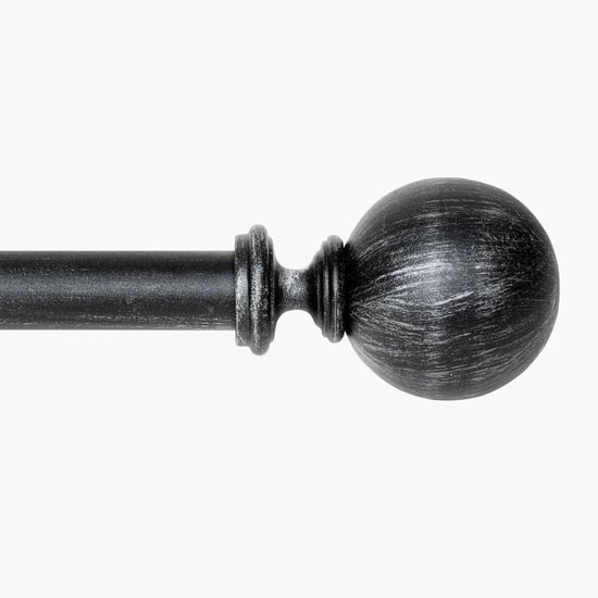 DECO WINDOW Extendable Single Curtain Rod - 25mm, Grey (44-120in)