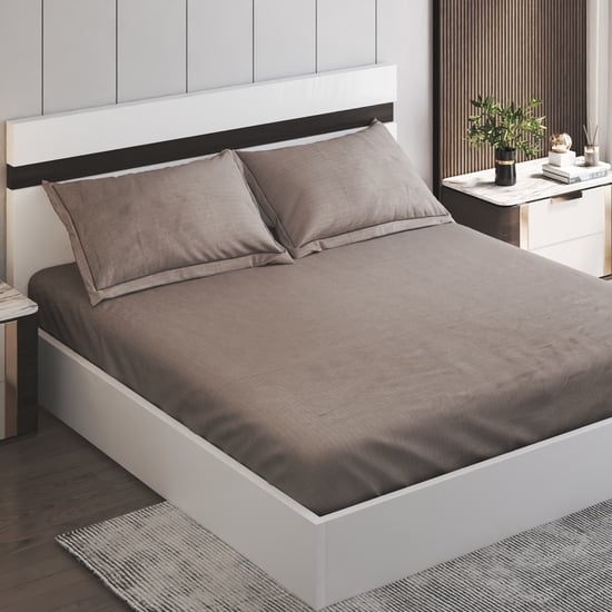 Campbell Sateen Cotton 210TC Striped 3Pcs Super King Bedsheet Set