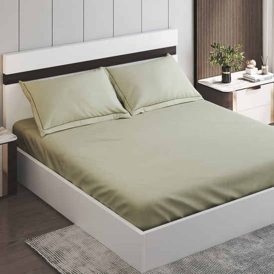 Campbell Sateen Cotton 210TC Striped 3Pcs Super King Bedsheet Set