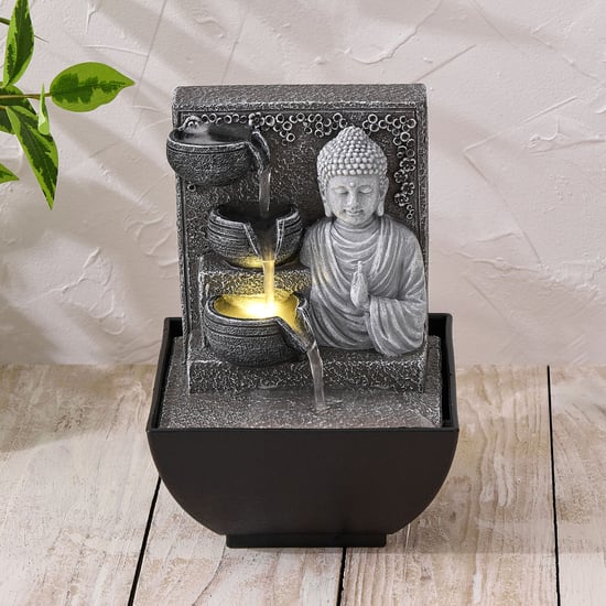 Corsica Alpine Polyresin Water Fountain - 13x13x25cm