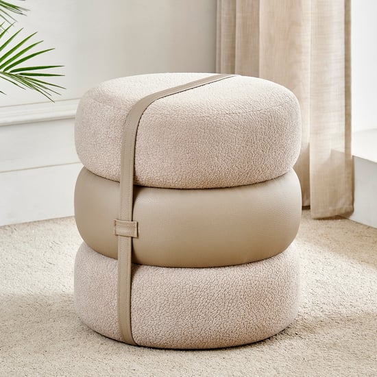 CDL Fabric Ottoman - Beige