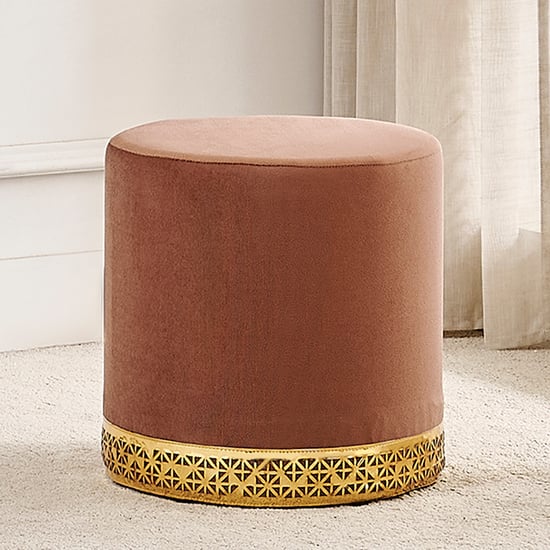 Coco Fabric Ottoman - Brown