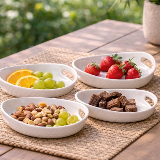HOMESAKE Set of 4 Porcelain Serving Platters