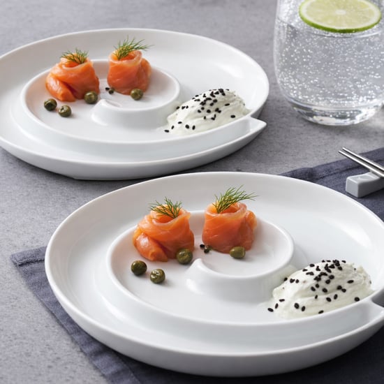 HOMESAKE Set of 2 Porcelain Snail Serving Platters