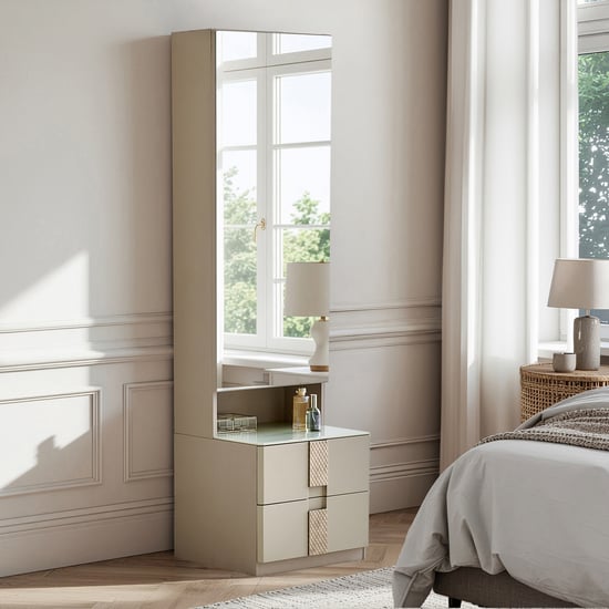 Stellar Elite NXT Dresser Mirror with Drawers - Greige