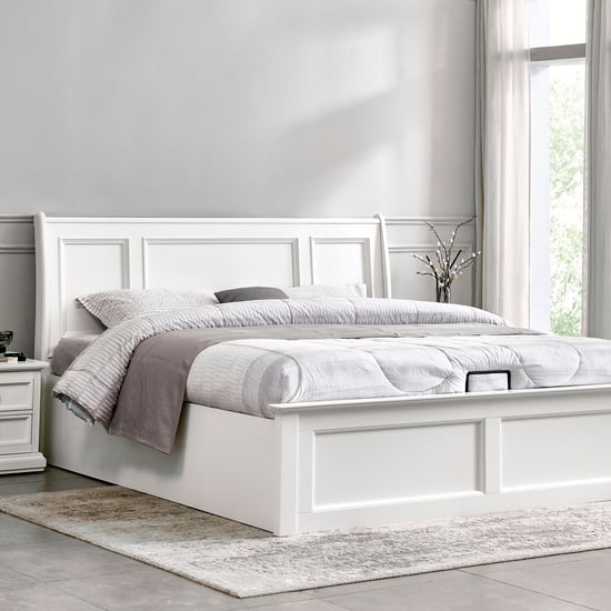 Estate Alden King Bed with Hydraulic Storage - White