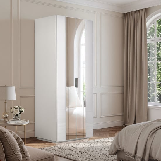 Cashmere 2-Door Wardrobe with Mirrors - Grey