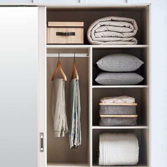 Cashmere 2-Door Sliding Wardrobe with Mirrors - Grey