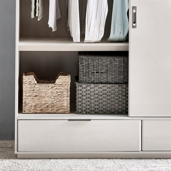 Cashmere 2-Door Sliding Wardrobe with Mirrors - Grey