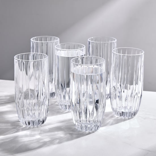 Mizu Groove Set of 6 Drink Glasses - 360ml