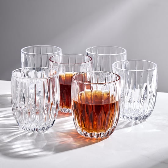 Mizu Groove Set of 6 Whiskey Glasses - 295ml