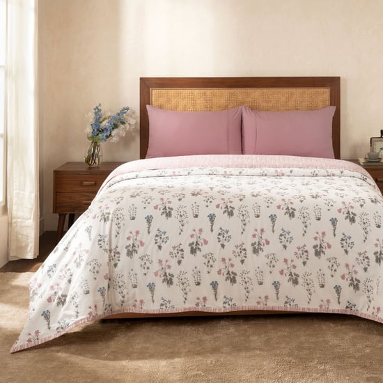MASPAR Botanic Bloom Cotton Reversible Floral Print Single Dohar