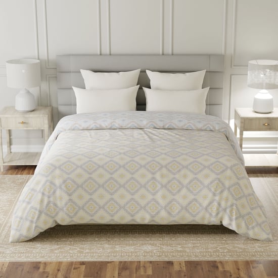 LAYERS Lumina Floret Cotton Geometric Print Reversible Double Comforter