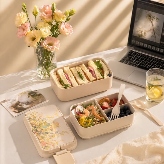 STEELO Bamboo 2in1 Bento Lunch Box with Cutlery
