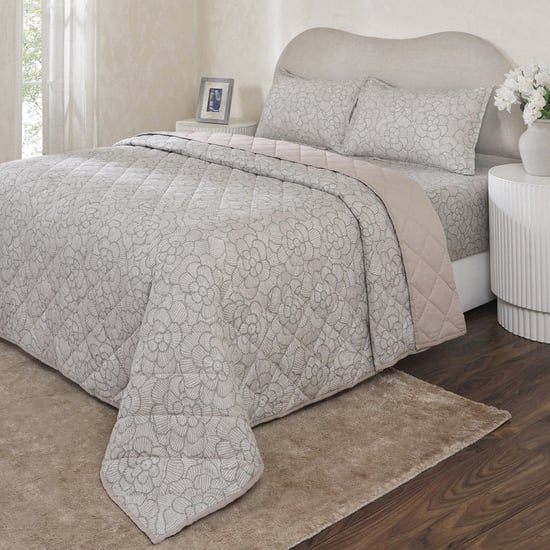 MASPAR Botanic Bloom Cotton 4Pcs Double Bed-In-A-Bag Set