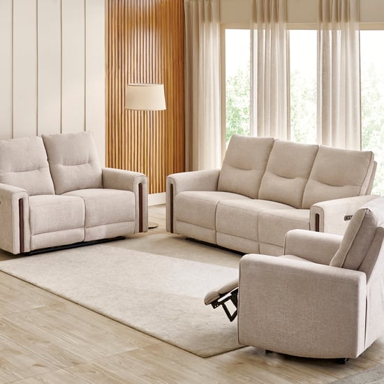 Malinda 3+2+1 Fabric Zero Gravity Electric Recliner Set - Beige