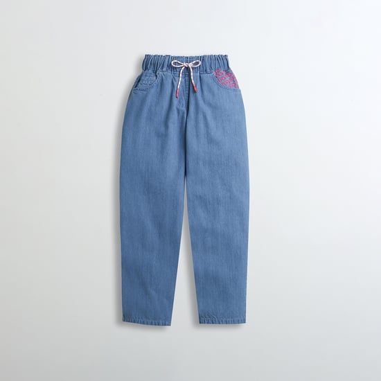 BARBIE Embroidered Denim Trousers