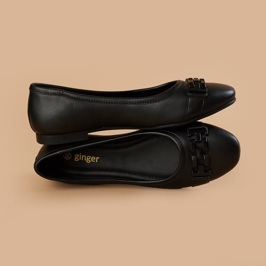 GINGER Ballerinas with Accent Black