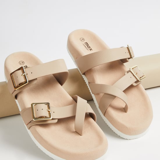 Women One-Toe Flats with Tang Buckle